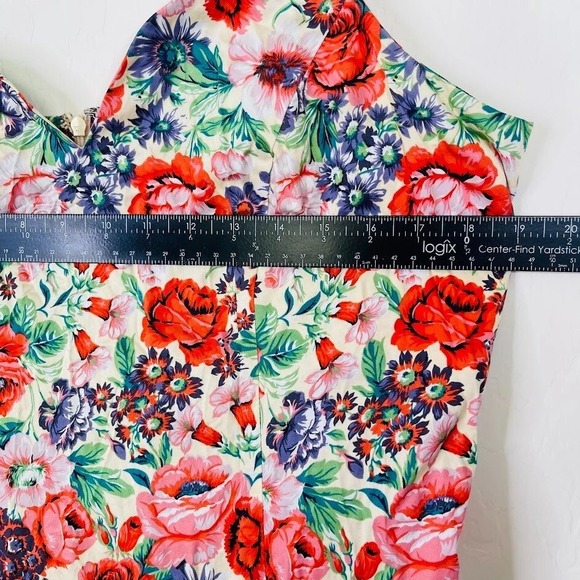J Peterman Floral Print Feminine Tank Sundress Cotton Coquette Boho Pink Size 16 - Picture 7 of 11
